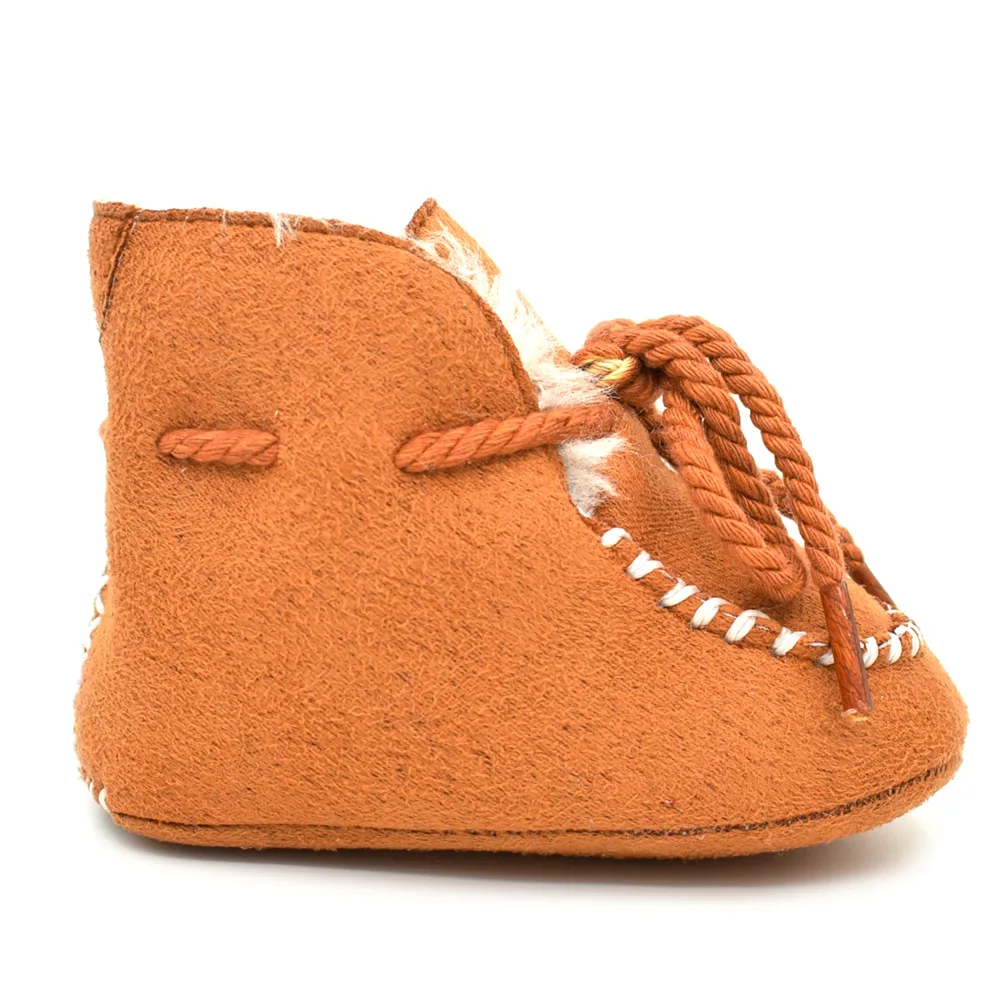 Цвет: желтый Fashion Baby Girl Boots Boys Shoes Winter Infiniti Toddler First Walkers Kids Plush Fur Extra Think Handmade Snowboots Knitting - Цвет: Цвет: желтый