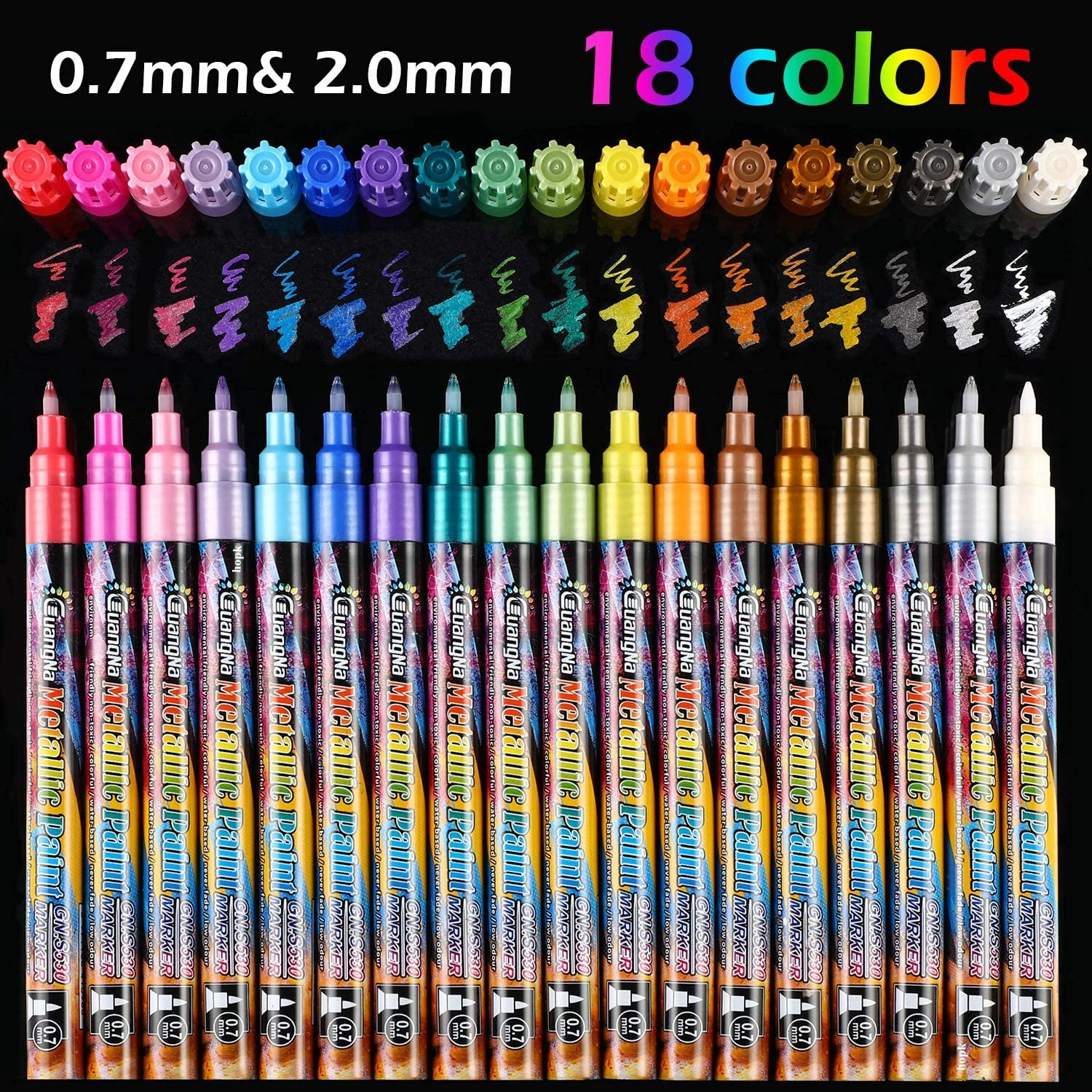 Assorted Colored Metallic Permanent Paint Markers Pens Metallic Marker Pen 1 Set 