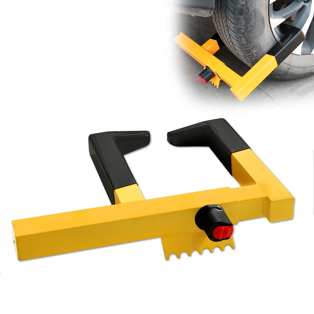 

Wheel Clamp Lock Universal Security Tire Lock Anti Theft Lock Fit Most Vehicles, Max 15.5" Tire Width And 8.5" Reach, For Traile