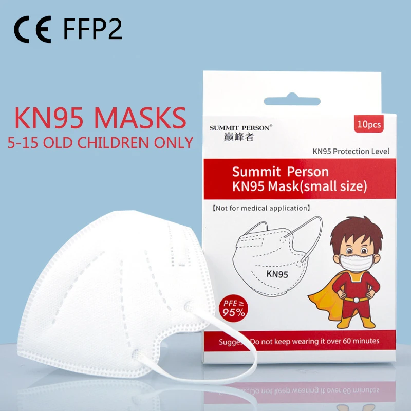 5 capas KN95 máscara para 5-15 años los niños chico niño polvo KN95Mask FFP2 máscara protectora niños niñas FPP2 respirador FPP3 FFP3