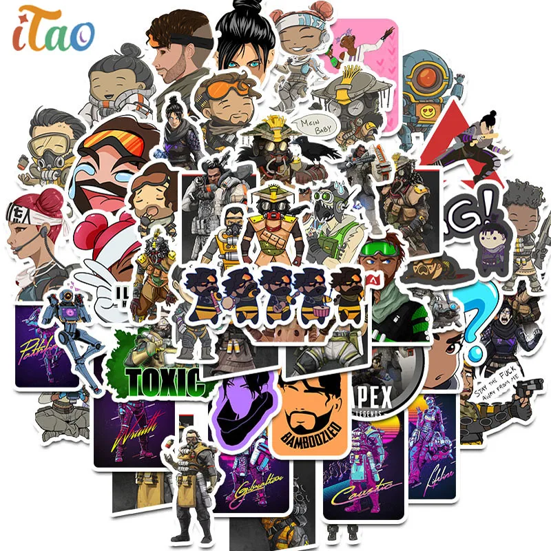 Skateboard Car-Sticker Laptop Kids Toys Apex Legends Cartoon-Game Motorcycle 10/30/50pcs