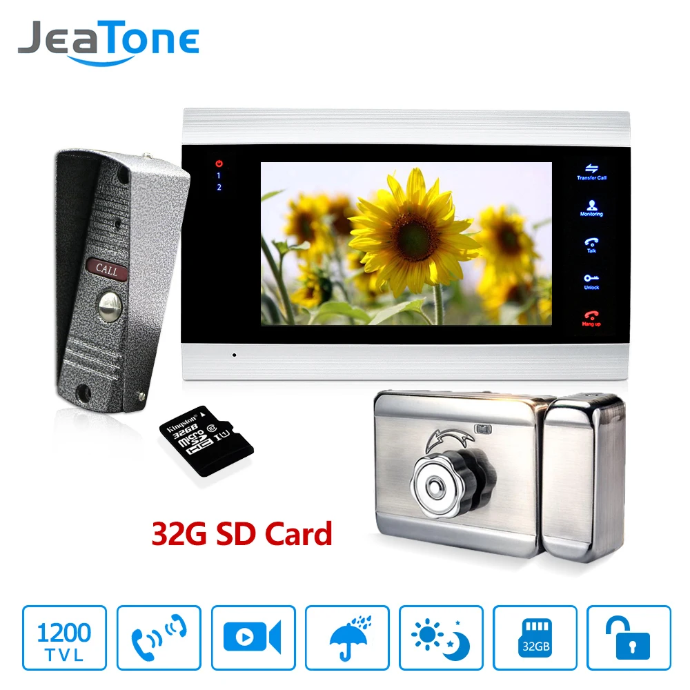 7 inch Color LCD Video Door Phone Intercom System Motion Detection Video Door Entry Panel Intercoms for Private Home Call Panel 7 inch Color LCD Video Door Phone Intercom System Motion Detection Video Door Entry Panel Intercoms for Private Home Call Panel