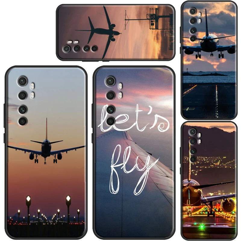 Чехол для телефона POCO X3 Pro M3 F3 с летающим самолетом чехол Xiaomi Mi Note 10 Lite 11 Ultra 9T 10T |