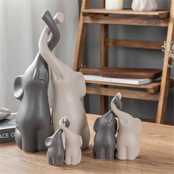 

Decor Statues Figurines Suvenir Elephant Statuette for Good Luck Gift Table Decoration Living Room