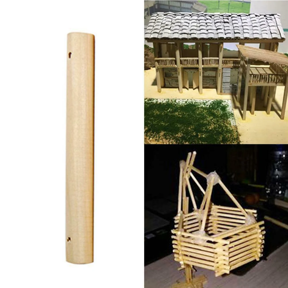 10 шт. натуральный для DIY еда ремесло торт дюбель круглые деревянные палки длинный подсчет конфеты Декор развивающие игрушки Строительные Модели стержней