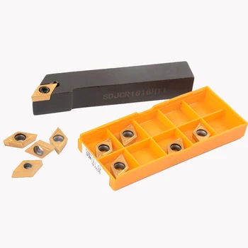 

+10x DCMT11T304 Inserts Tool kit 1x SDJCR1616H11 Lathe External Turning Tool Holder Practical 2019