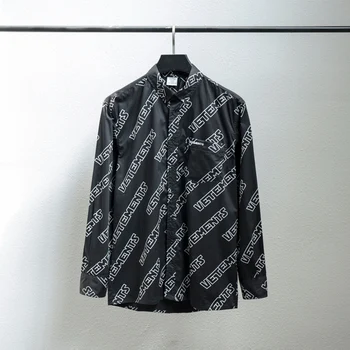 

2020SS Vetements Printed Shirt Best Quality Home Shirt Top Men Women Fashion Casual Full Print Vetements Casual Shirt