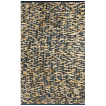 

Carpet handmade jute blue and natural 80x160 cm For Home Hotel Floor Protection Living Room Decor Washable Carpet