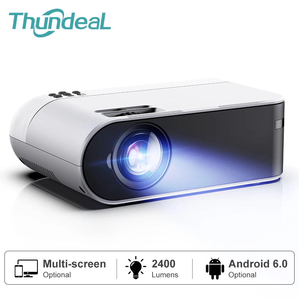ThundeaL Mini Projector TD60 Support Full HD 1080P Video LED WiFi Android Beamer Link Phone 3D Home Theater Portable Projector-0