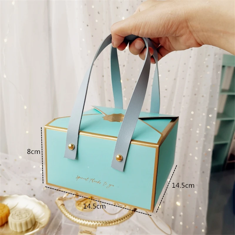 StoBag 10pcs/lot Leather Rope Gift Box Packaging New Year Birthday Party Biscuit Candy Pack Decoration Specially Event Favor