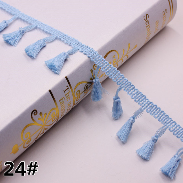 Cotton Fringe 5/10Yards 4.0cm Lace Tassel Trimming Colorful Ribbon Garment Sewing Accessory Curtain Decorative