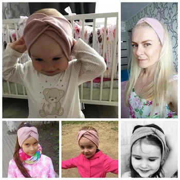 

2020 Women baby Headband Cross Top Knot Elastic Hair Bands Soft Solid Girls Hairband Hair Accessories Twisted Knotted Headwrap