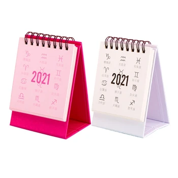 

2021 New Twelve Constellation Series Mini Desk Calendar DIY Portable Desk Calendars Daily Schedule Planner 2020-2021