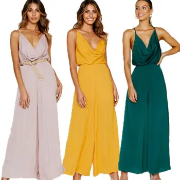 

Women Jumpsuit Summer Fashion Strappy Playsuit Lady Holiday Party Beach Clothes