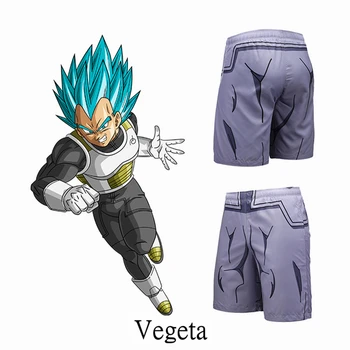 

Swimming trunks summer new seven dragon beads Vegeta 3D printing pants fashion beach pants male Costume anime Cosplay unisex