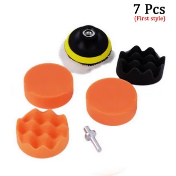 

7Pcs Buffing Pad Set Thread 5 inch Auto Car Polishing Pad Kit for Car Polisher + Drill Adaptor Power Tools Accessories