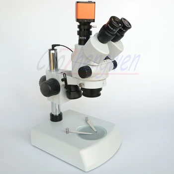 

16MP HDMI 60SPF CAMERA MICROSCOPE 7X-45X SIMUL FOCAL TRINOCULAR STEREO ZOOM MICROSCOPE GEM MICROSCOPE