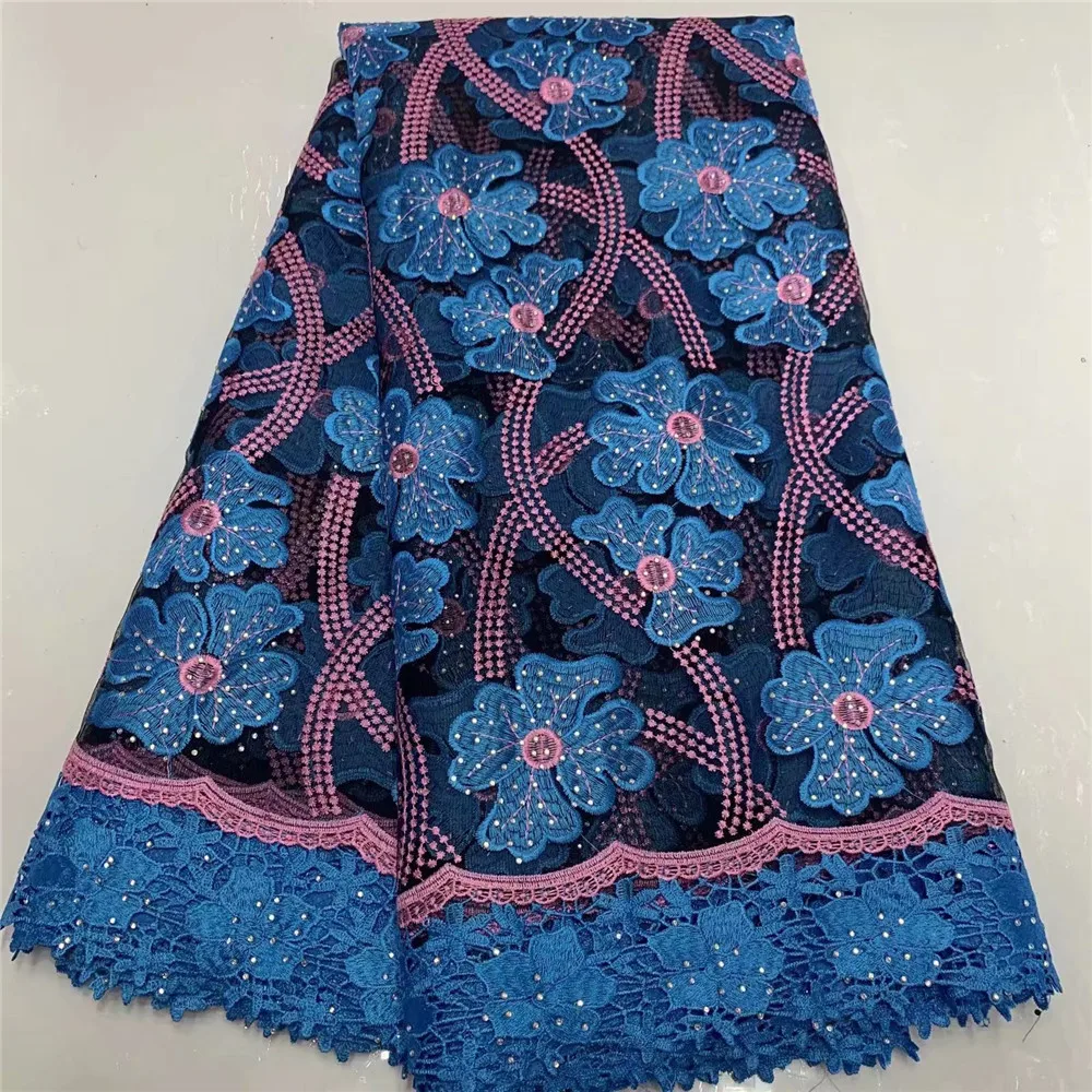 

Nigerian Lace Fabric for Wedding 2019 High Quality Tulle African Beads Swiss Voile Lace Fabric French Net Lace