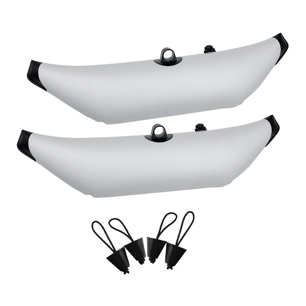Kayak Standing 2 Inflatable Outrigger Stabilizer with 4 Kayak Scupper Plugs for Kayak Kanoe Boat Paddling Fishing