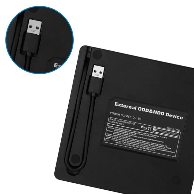 Внешний DVD привод тонкий USB 3,0 DVD RW CD горелки ридер плеер для портативных ПК Внешний DVD привод Оптический