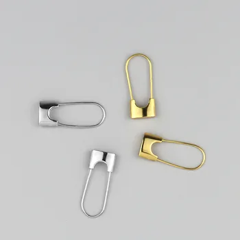 

Coolkala 2020 new sterling silver simple lock-shaped earring trendy online popular paper clip earrings