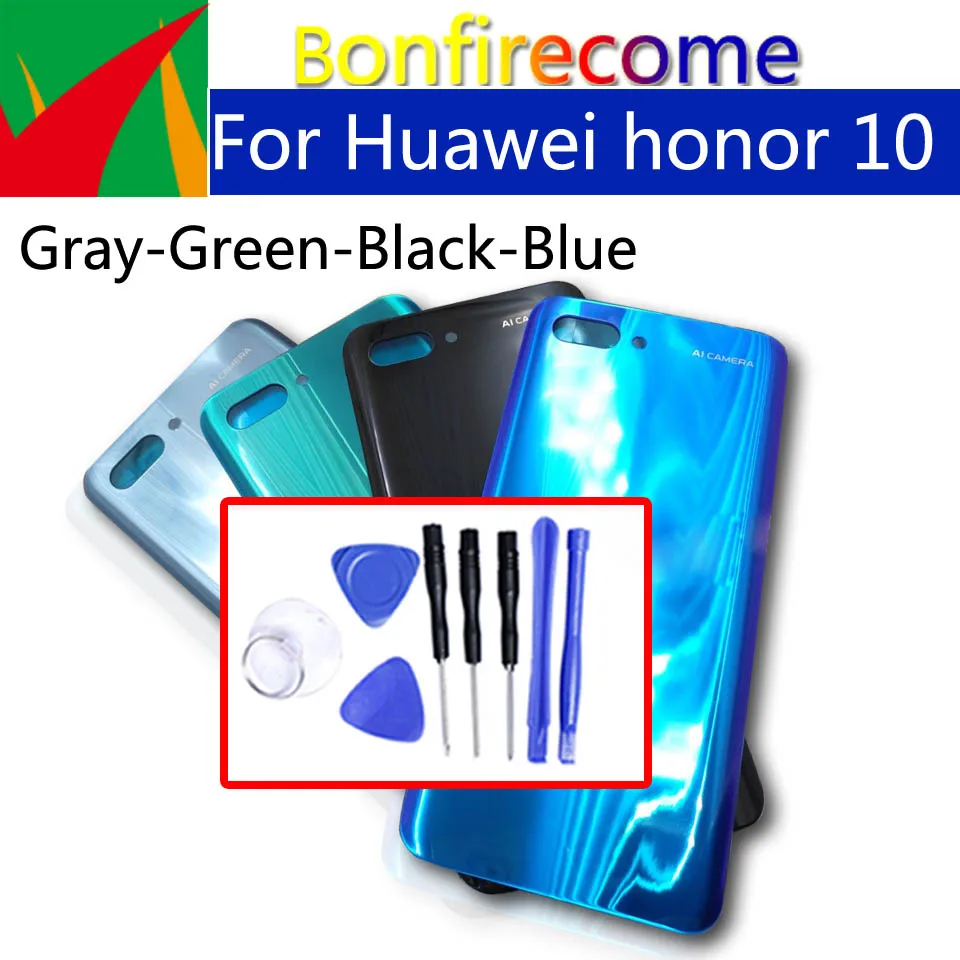 Для huawei Honor 10 Задняя стеклянная крышка батареи задняя дверь корпус чехол для Honor10