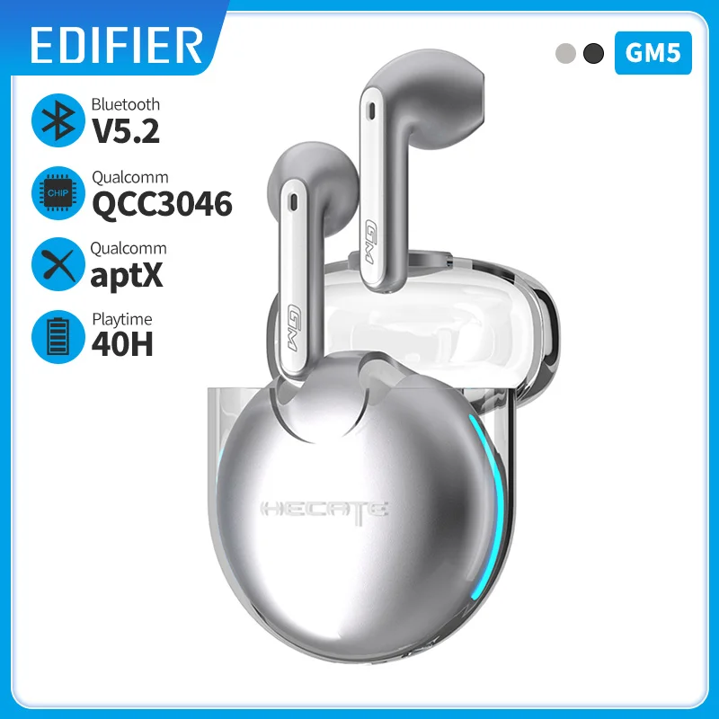 Беспроводные Игровые наушники EDIFIER GM5 Qualcomm aptX Bluetooth V5.2 низкая задержка время