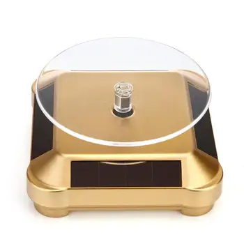 

1pc Mini 360 Turntable Rotating Solar Display Cabinet Turntable Jewelry Watches Digital Camera Model Toy Display Stand
