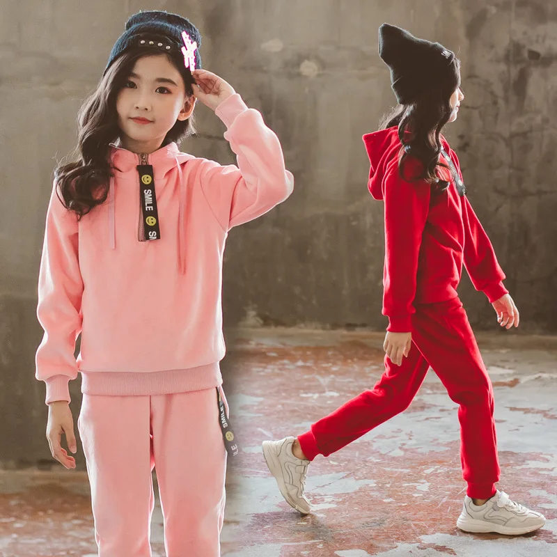 

2019 Autumn New Style Girls Silver Fox rong tao Big Boy Cute Webbing Two-Piece Set Spring And Autumn Fashion