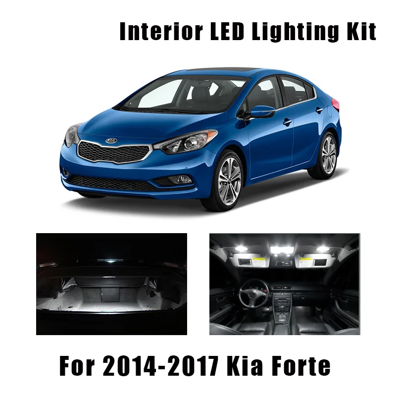 9 шт. светодиодные лампы Canbus для салона автомобиля подходят Kia Forte 2014 2015 2016 2017 |