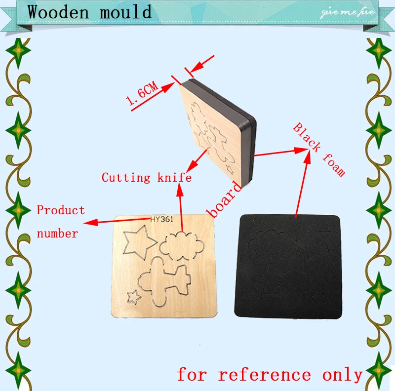 Description Picture 4 of itemflowers Cutting dies - New Die Cutting And Wooden Mold,HT647 Suitable For Common Die Cutting Machines On The Market.