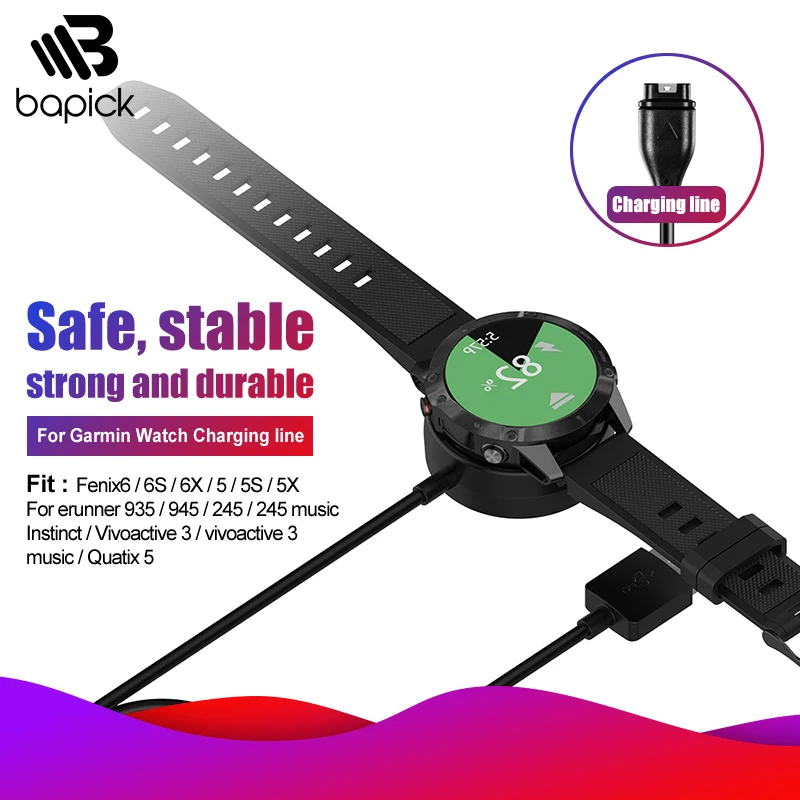 

BAPICK Usb Charging Cable For Garmin Fenix 6 6S 6X 5 5S 5X Charger Garmin Vivoactive 3 Instinct Forerunner 935 945 Charger Dock