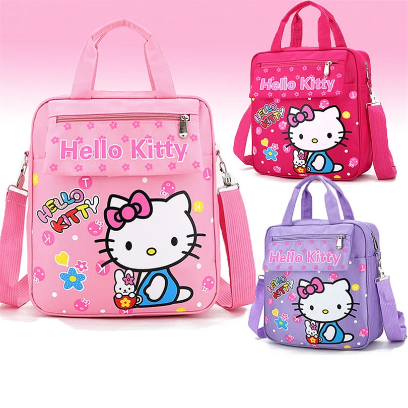 HELLO KITTY, сумка-мессенджер на плечо, Детская сумочка с изображением героев мультфильмов, вечерние модные сумки на плечо, сумка через плечо для девочек-подростков