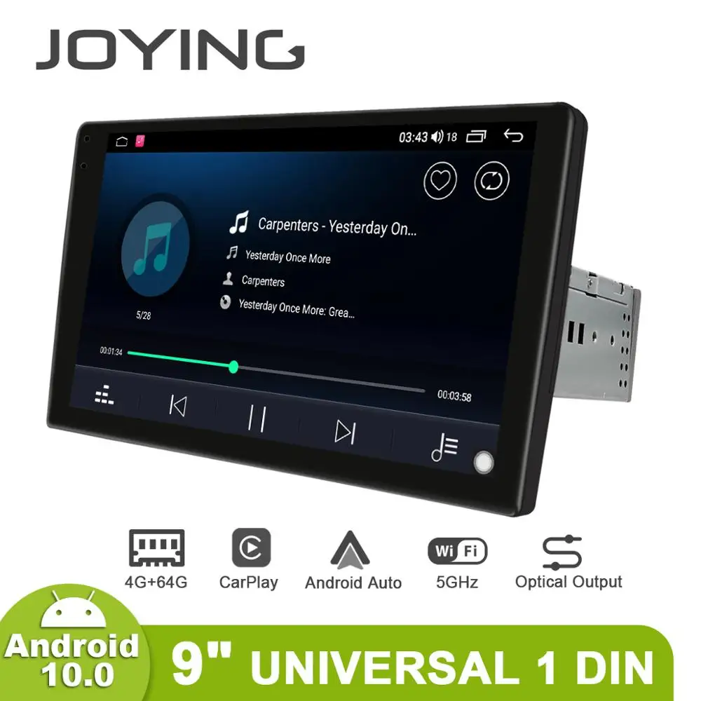 Android 10.0 latest 9inch RDS Car Radio 4GB head unit GPS Navigation Universal 1 din 1280*720 IPS support Carplay Bluetooth WIFI