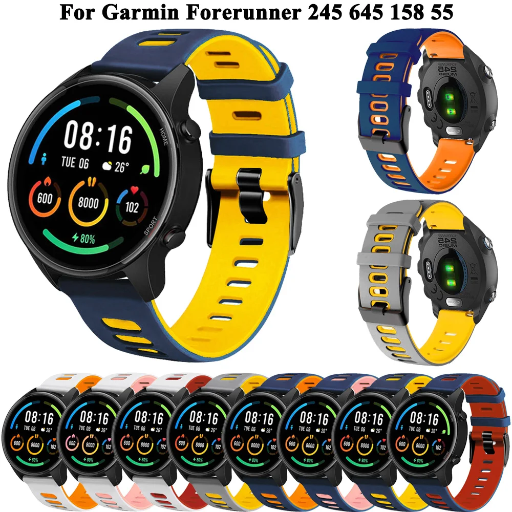 Внешний диаметр 20 мм для Garmin Forerunner 245 645 MUSIC 158 спортивный браслет Vivoactive 3 3t Vivomove HR