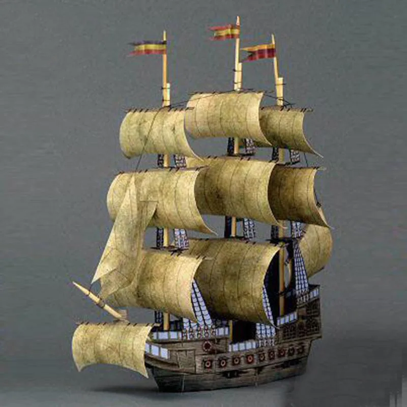 1:250 мореходство в древности Пиратская лодка DIY 3D бумажная карточка модель Конструкторы строительные игрушки развивающие игрушки Военная Модель