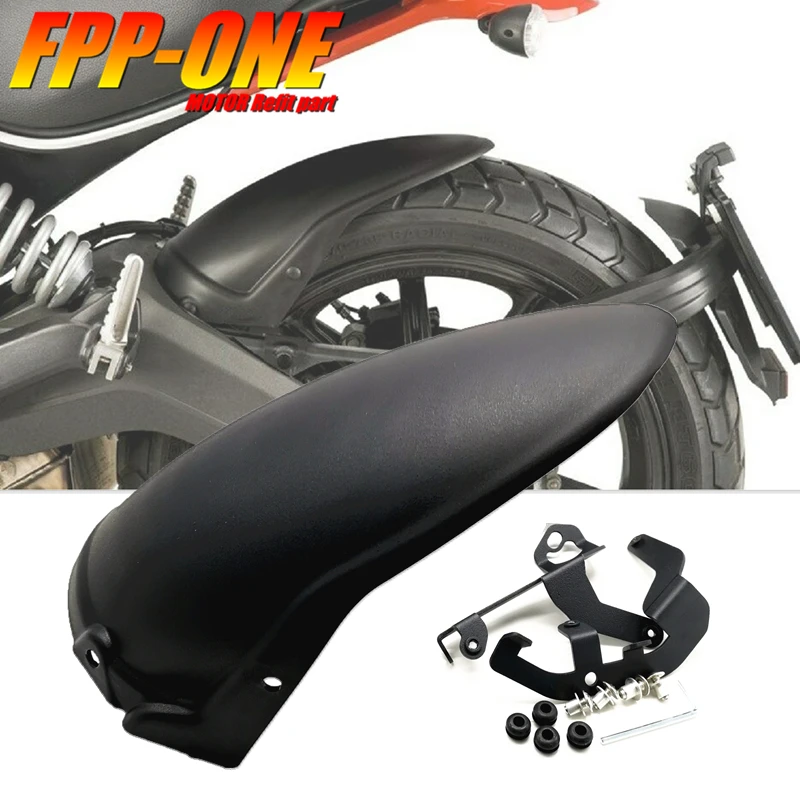 Garde-boue Arrière Universel Pour Moto - En ABS Et Acier Inoxydable, Pour Fourche Convexe 12-18 Pouces