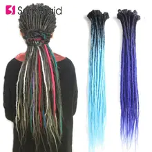 

SAMBRAID Dreadlocks Hair Extensions 24 inch Crochet Braid Synthetic Hair Hip-Hop Style Dreads Crochet Hair Ombre Braiding Hair