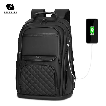 

Fenruien Man Backpack Multifunctional Waterproof 15.6 inch Laptop Multi-layer Pockets Bag USB Charging School Backpacks