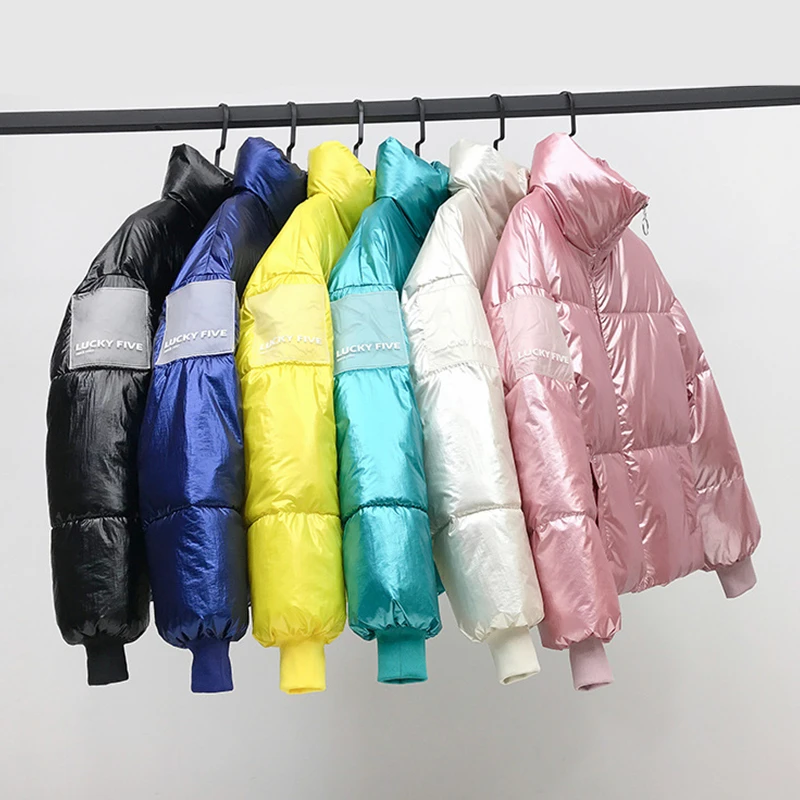 

New Glossy Waterproof Female Jacket Parka Plus Size 2019 Winter Jacket Women Fashion Windproof Warm Padded Down Parkas Female Coat