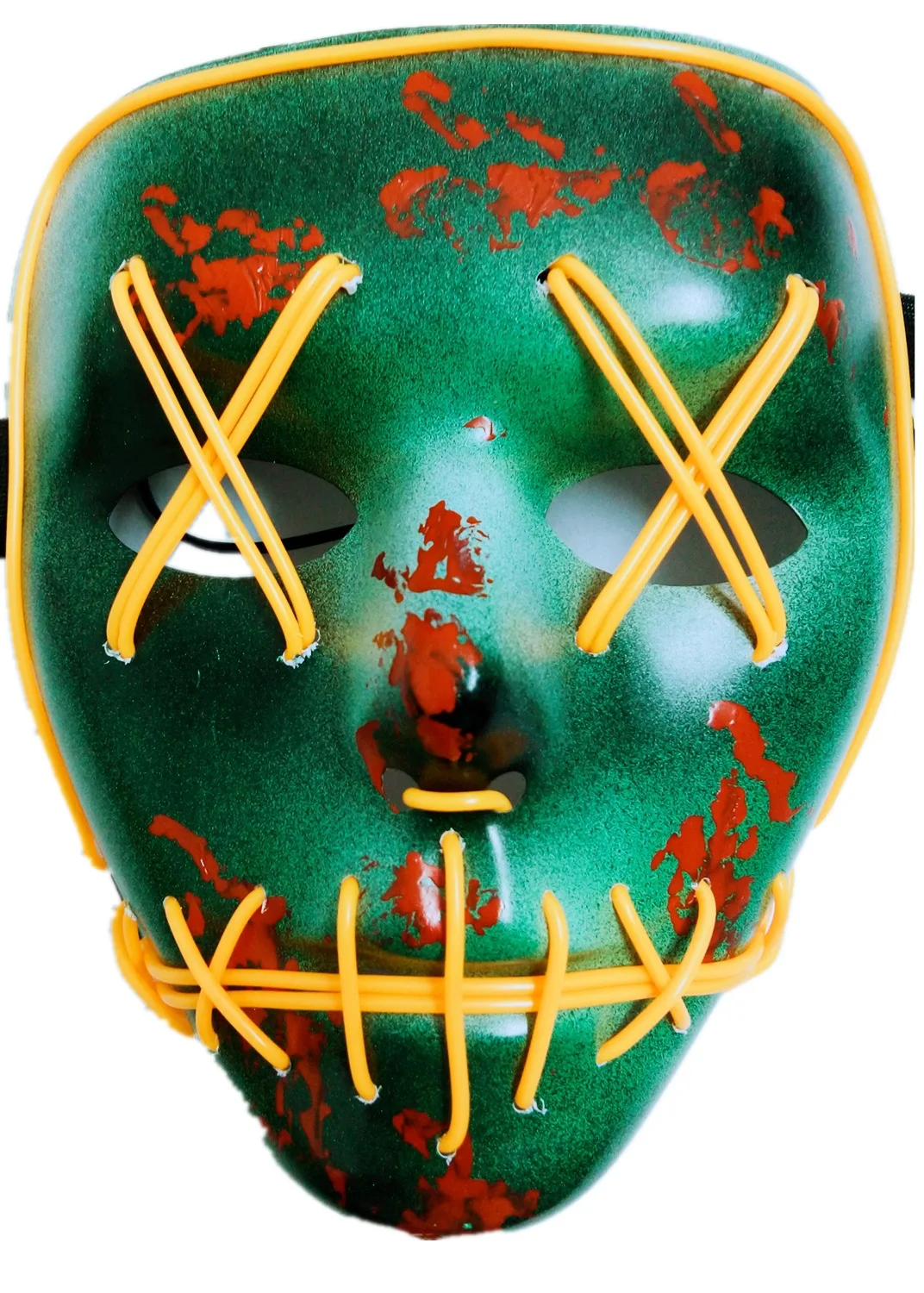 Luminous Mask EL Cold Light Halloween Shock Green End Bloody Horror Mask LED Party Mask