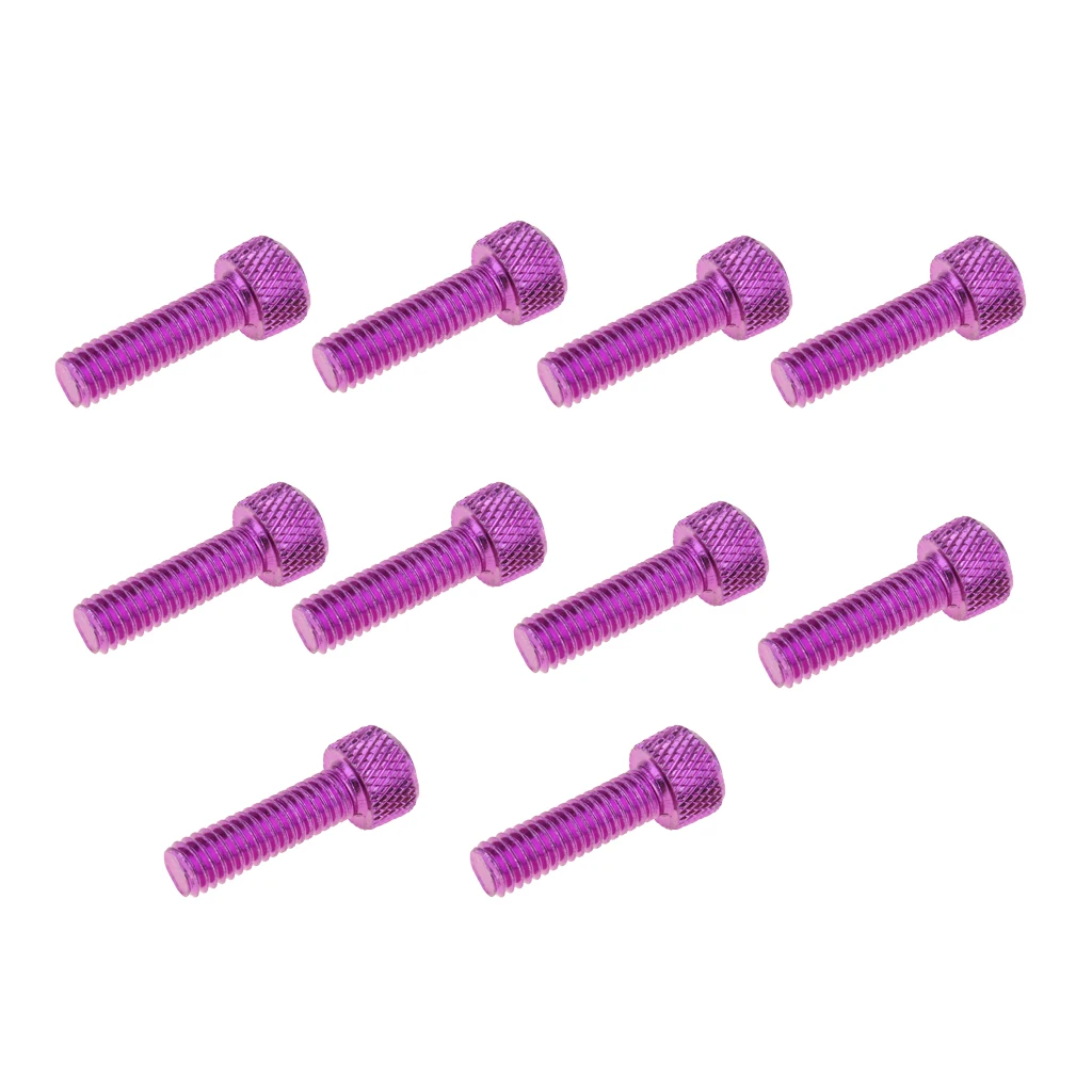 10x Hex Socket Cap Head Screw Bolt Aluminum Alloy Purple M6 X 20mm