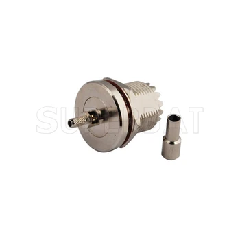 

Superbat RF Coaxial Connectors UHF Crimp Jack Straaight bulkhead connector for RG174 RG178 RG316 LMR100 Cable-British Version