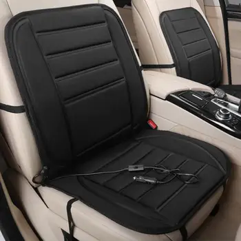 

Winter Heated Car Seat Cover 12V Alloy Heating Wire Smart Temp Control Striped Seat Warmer Auto Interior Accessories
