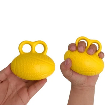 

Silicone Finger Exerciser Ball Squeeze Ball Hand Wrist Exercise Finger Strength Training Hands Relaxing Massage Tool Yellow