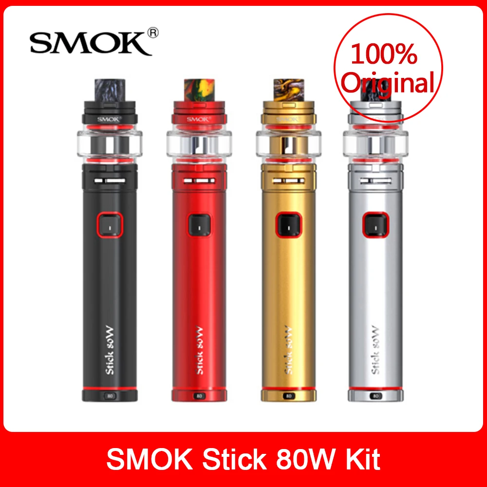 

Original SMOK Stick 80W Kit built in 2800mAh battery +TF Tank 6ml +stick mesh coil Electronic Cigarette VS stick prince vape pen