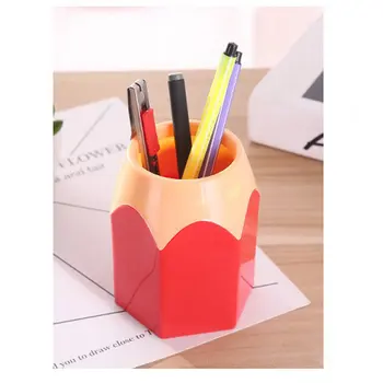 

Creative Pen Vase Pencil Pot Makeup Brush Holder Stationery Desk Tidy Plastic Desk Organizer Container School Office Supplies