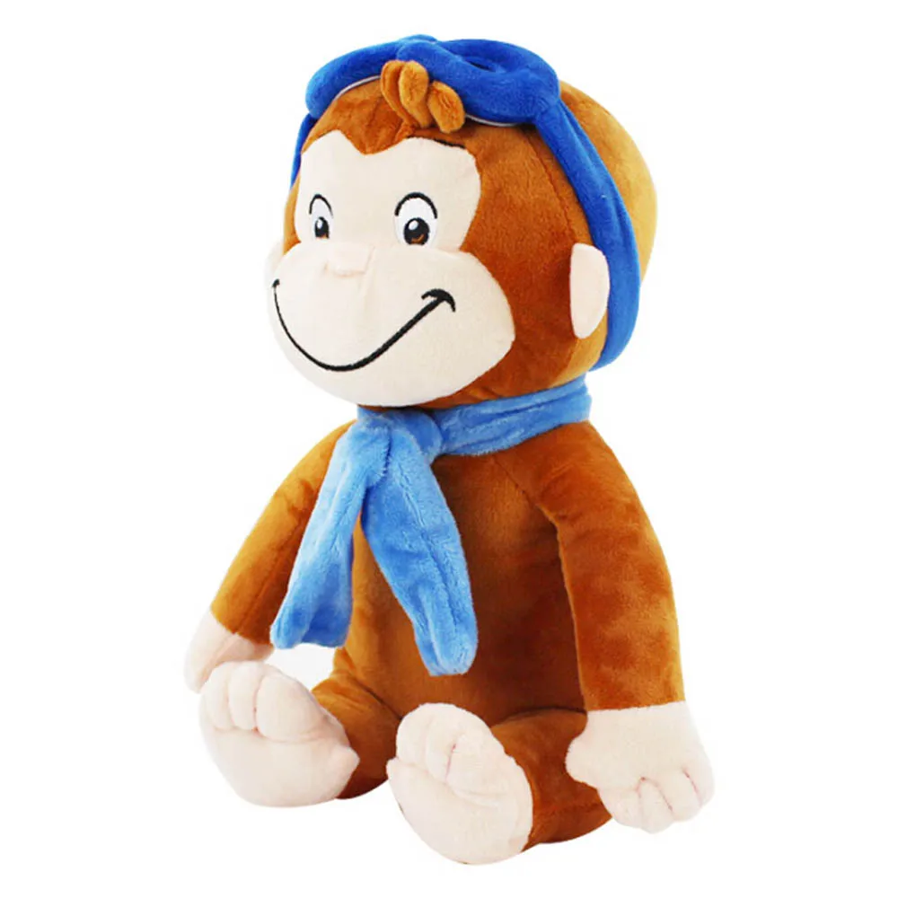 30cm curioso george brinquedos de pelúcia macaco dos desenhos animados  animais de pelúcia bonecas presente de aniversário para crianças