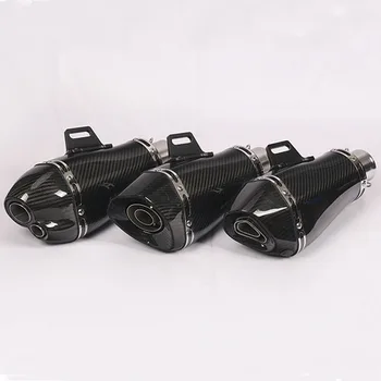 

51mm Universal carbon fiber Moto motorcycle exhaust pipe moto with DB killer for R6 XMAX300 KTM390 Benelli 300 GSX250R
