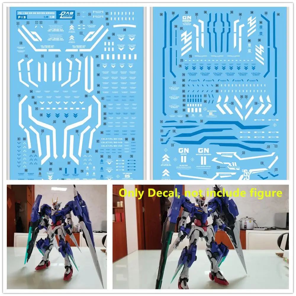 Высококачественная наклейка на воду D.L ДЛЯ Bandai PG 1/60 GN 00 Seven Save 7s Gundam DL155 | Игрушки и